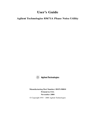 Agilent HP 85671A User  Agilent HP 85671A User.pdf