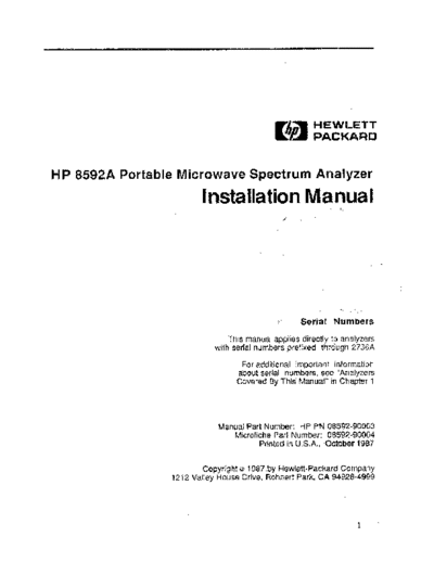 Agilent HP 8592A Installation  Agilent HP 8592A Installation.pdf