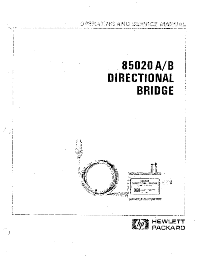 Agilent HP 85020A 252C B Operating & Service  Agilent HP 85020A_252C B Operating & Service.pdf