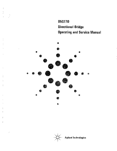 Agilent HP 85027D Operating & Service  Agilent HP 85027D Operating & Service.pdf