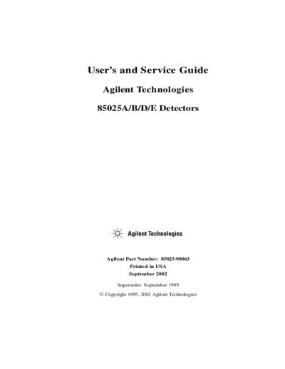 Agilent HP 85025A 252C B 252C D 252C E Series Operating & Service  Agilent HP 85025A_252C B_252C D_252C E Series Operating & Service.pdf