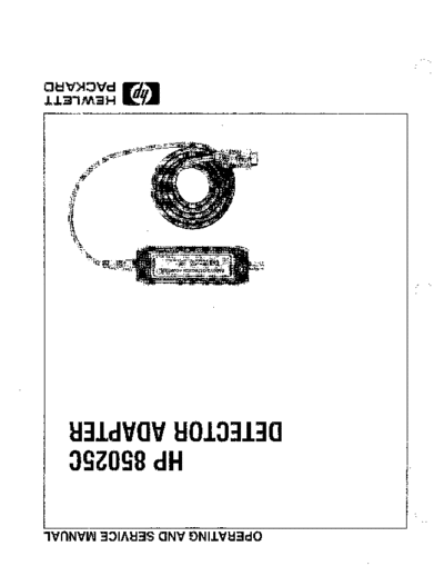 Agilent HP 85025C Operation & Service  Agilent HP 85025C Operation & Service.pdf