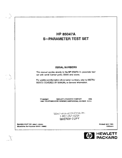 Agilent HP 85047A Operating Only  Agilent HP 85047A Operating Only.pdf