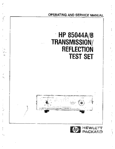 Agilent HP 85044A 252C B Operating & Service  Agilent HP 85044A_252C B Operating & Service.pdf