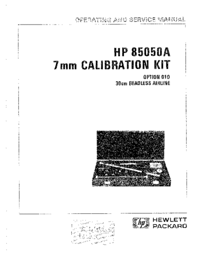 Agilent HP 85050A Operation & Service  Agilent HP 85050A Operation & Service.pdf