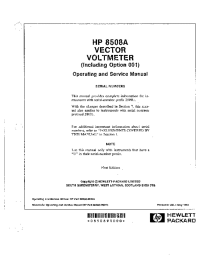 Agilent HP 8508A Operating & Service  Agilent HP 8508A Operating & Service.pdf