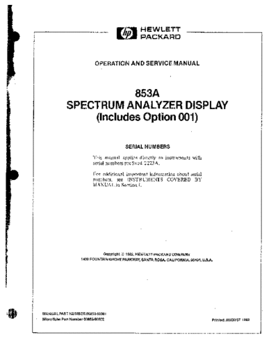 Agilent HP 853A Operating & Service  Agilent HP 853A Operating & Service.pdf