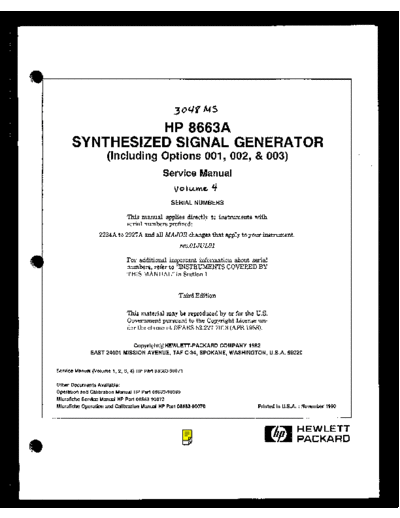 Agilent HP 8663A Service Vol 4  Agilent HP 8663A Service Vol 4.pdf