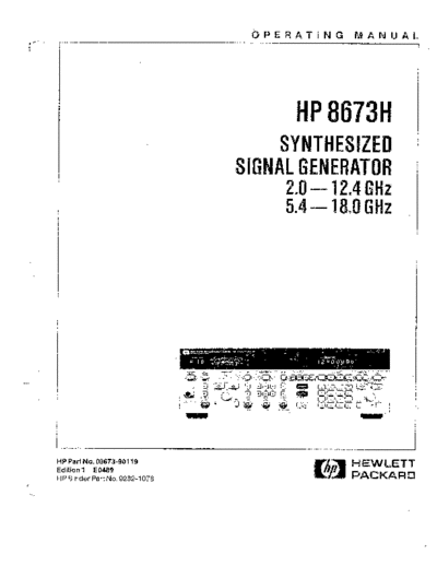 Agilent HP 8673H Operation  Agilent HP 8673H Operation.pdf