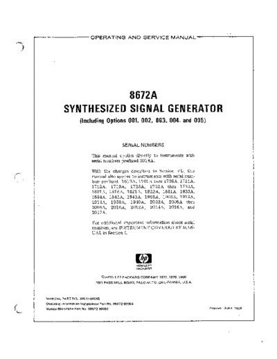 Agilent HP 8672A Operation Only  Agilent HP 8672A Operation Only.pdf