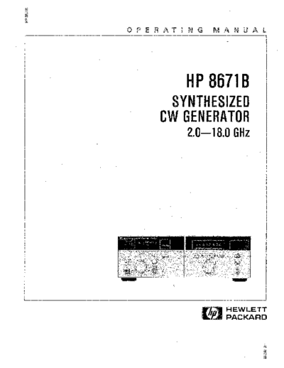 Agilent HP 8671B Operating  Agilent HP 8671B Operating.pdf