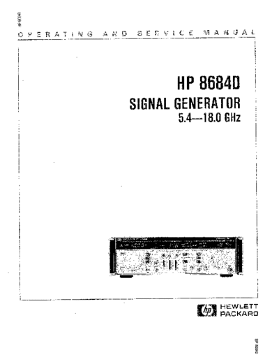 Agilent HP 8684D Operation Only  Agilent HP 8684D Operation Only.pdf