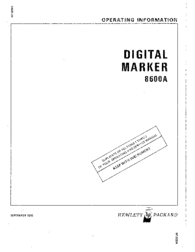 Agilent HP 8600A Operating  Agilent HP 8600A Operating.pdf