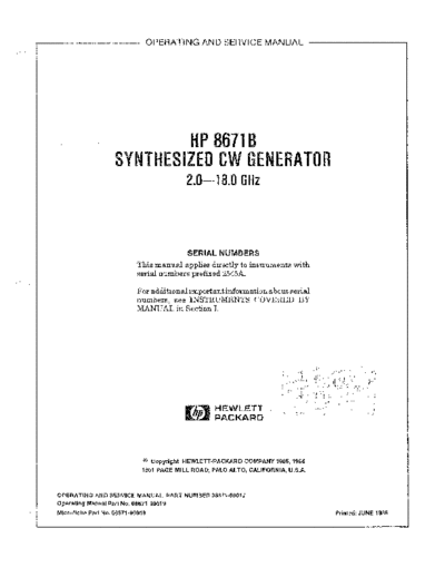 Agilent HP 8671B Operating & Service  Agilent HP 8671B Operating & Service.pdf