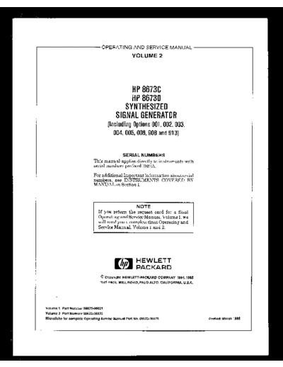 Agilent HP 8673C 252C 8673D Operating & Service Vol.2  Agilent HP 8673C_252C 8673D Operating & Service Vol.2.pdf