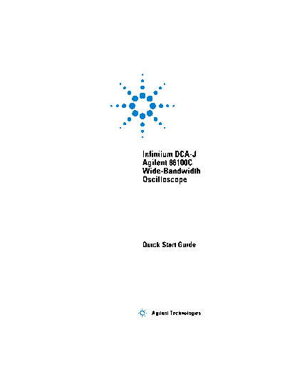 Agilent HP 86100C QUICK START  Agilent HP 86100C QUICK START.pdf