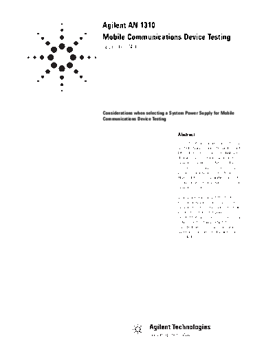 Agilent HP AN 1310 Application Note  Agilent HP AN 1310 Application Note.pdf