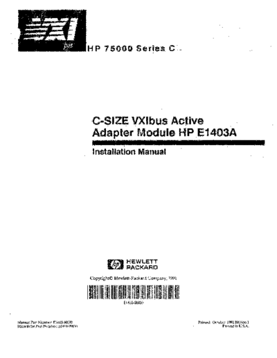 Agilent HP E1403A Installation  Agilent HP E1403A Installation.pdf
