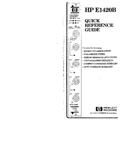 Agilent HP E1420B Quick Reference Guide  Agilent HP E1420B Quick Reference Guide.pdf