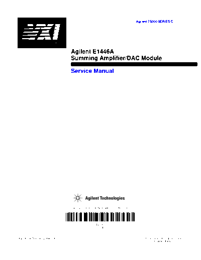 Agilent HP E1446A Service  Agilent HP E1446A Service.pdf