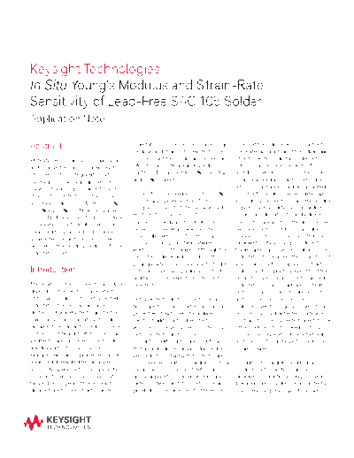 Agilent In Situ Young 2527s Modulus and Strain-Rate Sensitivity of Lead Free SAC 105 Solder - Application No  Agilent In Situ Young_2527s Modulus and Strain-Rate Sensitivity of Lead Free SAC 105 Solder - Application Note 5991-2144EN c20140908 [4].pdf
