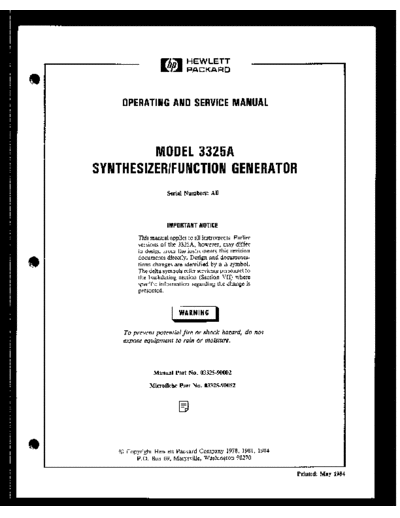 Agilent HP 3325A Operating Service manual  Agilent HP_3325A_Operating_Service_manual.pdf