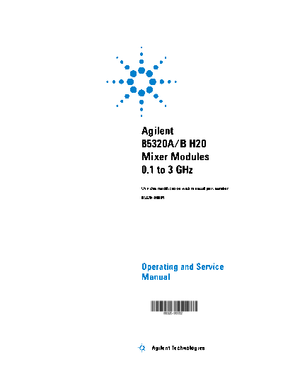 Agilent Operating & Service Manual Modification 252C 85320A B H20 Mixer Modules 85320-90032 [6]  Agilent Operating & Service Manual Modification_252C 85320A B H20 Mixer Modules 85320-90032 [6].pdf