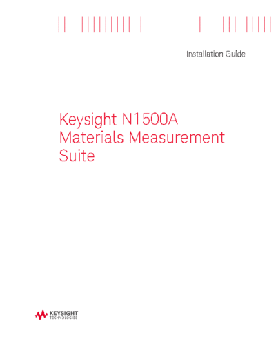 Agilent N1500-90001 N1500A Materials Measurement Suite Installation Guide c20140808 [200]  Agilent N1500-90001 N1500A Materials Measurement Suite Installation Guide c20140808 [200].pdf