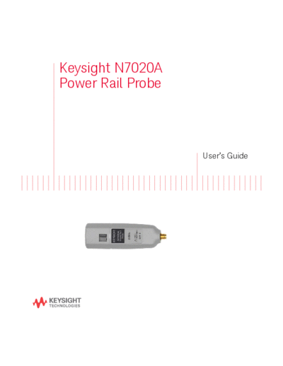 Agilent N7020-97000 N7020A Power Rail Probe User 2527s Guide c20141027 [48]  Agilent N7020-97000 N7020A Power Rail Probe User_2527s Guide c20141027 [48].pdf