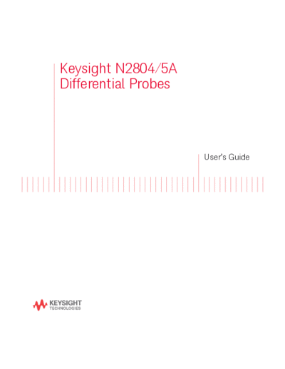 Agilent N2804-97000 N2804 5A Differential Probes User 2527s Guide c20141104 [40]  Agilent N2804-97000 N2804 5A Differential Probes User_2527s Guide c20141104 [40].pdf