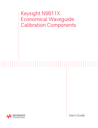 Agilent N9911-90002 User 2527s Guide for N9911X Economical Waveguide Calibration Components [80]  Agilent N9911-90002 User_2527s Guide for N9911X Economical Waveguide Calibration Components [80].pdf
