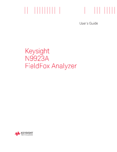Agilent N9923-90001 N9923A FieldFox Analyzer User 2527s Guide c20140929 [171]  Agilent N9923-90001 N9923A FieldFox Analyzer User_2527s Guide c20140929 [171].pdf