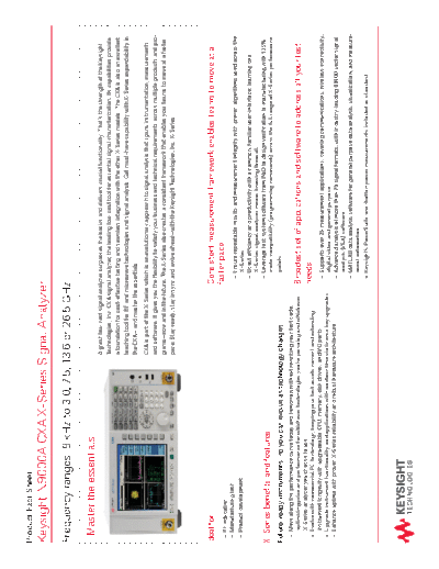 Agilent N9000A CXA X-Series Signal Analyzer - Product Fact Sheet 5990-4955EN c20140609 [2]  Agilent N9000A CXA X-Series Signal Analyzer - Product Fact Sheet 5990-4955EN c20140609 [2].pdf