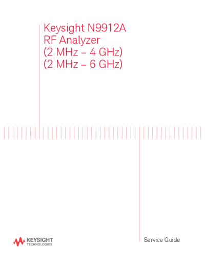 Agilent N9912-90003 N9912A FieldFox RF Analyzer Service Guide [135]  Agilent N9912-90003 N9912A FieldFox RF Analyzer Service Guide [135].pdf