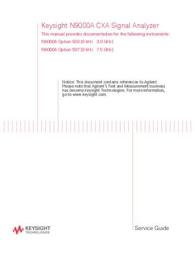 Agilent N9000-90018 N9000A CXA Signal Analyzer Service Guide [322]  Agilent N9000-90018 N9000A CXA Signal Analyzer Service Guide [322].pdf