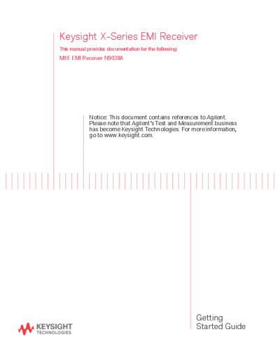 Agilent N9038-90027 N9038A MXE EMI Receiver Getting Started Guide [112]  Agilent N9038-90027 N9038A MXE EMI Receiver Getting Started Guide [112].pdf