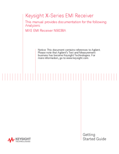 Agilent N9038-90031 N9038A MXE EMI Receiver Getting Started Guide 252C Windows 7 [122]  Agilent N9038-90031 N9038A MXE EMI Receiver Getting Started Guide_252C Windows 7 [122].pdf