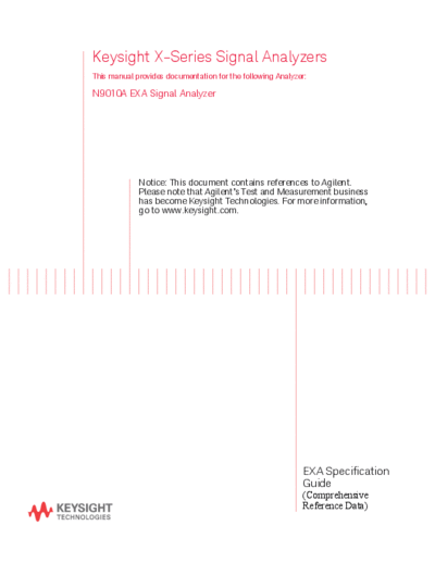Agilent N9010-90025 N9010A EXA Signal Analyzer Specifications Guide - Technical Overview [362]  Agilent N9010-90025 N9010A EXA Signal Analyzer Specifications Guide - Technical Overview [362].pdf
