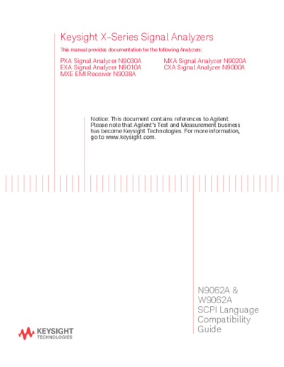 Agilent N9062-90001 N9062A SCPI Language Compatibility Guide [188]  Agilent N9062-90001 N9062A SCPI Language Compatibility Guide [188].pdf