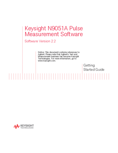 Agilent N9051-90013 N9051A Pulse Measurement Software Getting Started Guide [52]  Agilent N9051-90013 N9051A Pulse Measurement Software Getting Started Guide [52].pdf