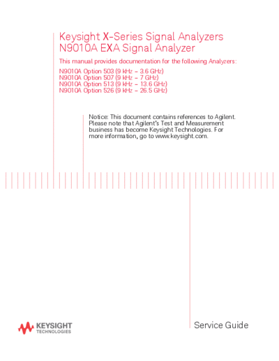 Agilent N9010-90050 N9010A EXA Signal Analyzer Service Guide [640]  Agilent N9010-90050 N9010A EXA Signal Analyzer Service Guide [640].pdf