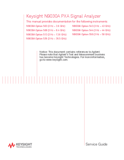 Agilent N9030-90030 N9030A PXA Signal Analyzer Service Guide [608]  Agilent N9030-90030 N9030A PXA Signal Analyzer Service Guide [608].pdf
