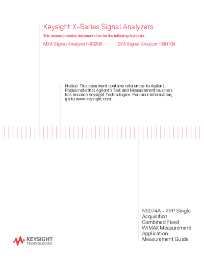 Agilent N9074-90002 N9074A-XFP Single Acquisition Combined Fixed WiMAX Measurement Guide [51]  Agilent N9074-90002 N9074A-XFP Single Acquisition Combined Fixed WiMAX Measurement Guide [51].pdf