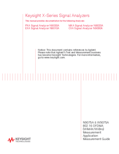 Agilent N9075-90013 N9075A & W9075A 802.16 OFDMA Measurement Application Measurement Guide [186]  Agilent N9075-90013 N9075A & W9075A 802.16 OFDMA Measurement Application Measurement Guide [186].pdf