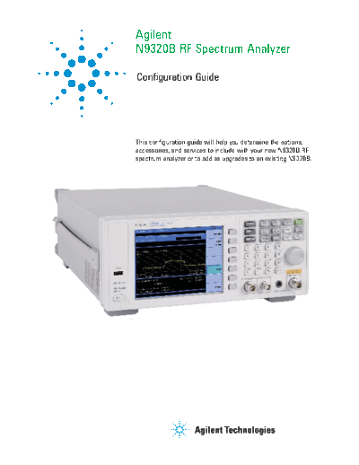 Agilent N9320B RF Spectrum Analyzer - Configuration Guide 5990-8120EN c20131210 [6]  Agilent N9320B RF Spectrum Analyzer - Configuration Guide 5990-8120EN c20131210 [6].pdf