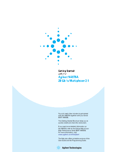 Agilent N4876A 28 Gb s Multiplexer Getting Started Guide N4876-91010 [8]  Agilent N4876A 28 Gb s Multiplexer Getting Started Guide N4876-91010 [8].pdf