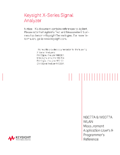 Agilent N9077-90003 N9077A & W9077A WLAN Measurement Application User 2527s and Programmer 2527s Reference c  Agilent N9077-90003 N9077A & W9077A WLAN Measurement Application User_2527s and Programmer_2527s Reference c20141107 [2314].pdf