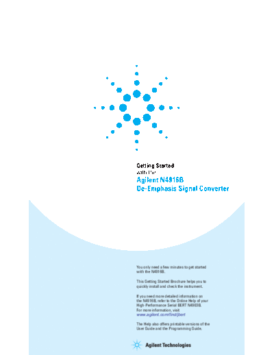 Agilent N4916B De-Emphasis Signal Converter Getting Started Guide N4916B-91011 [9]  Agilent N4916B De-Emphasis Signal Converter Getting Started Guide N4916B-91011 [9].pdf