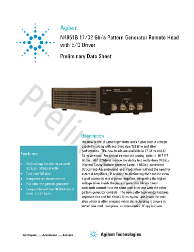 Agilent N4951B 17 32 Gb s Pattern Generator Remote Head with E O Driver - Data Sheet N4951B-H17-H32DataSheet  Agilent N4951B 17 32 Gb s Pattern Generator Remote Head with E O Driver - Data Sheet N4951B-H17-H32DataSheet [3].pdf