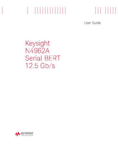 Agilent N4962-91021 N4962A Serial BERT 12.5 Gb s - User 2527s Guide [88]  Agilent N4962-91021 N4962A Serial BERT 12.5 Gb s - User_2527s Guide [88].pdf